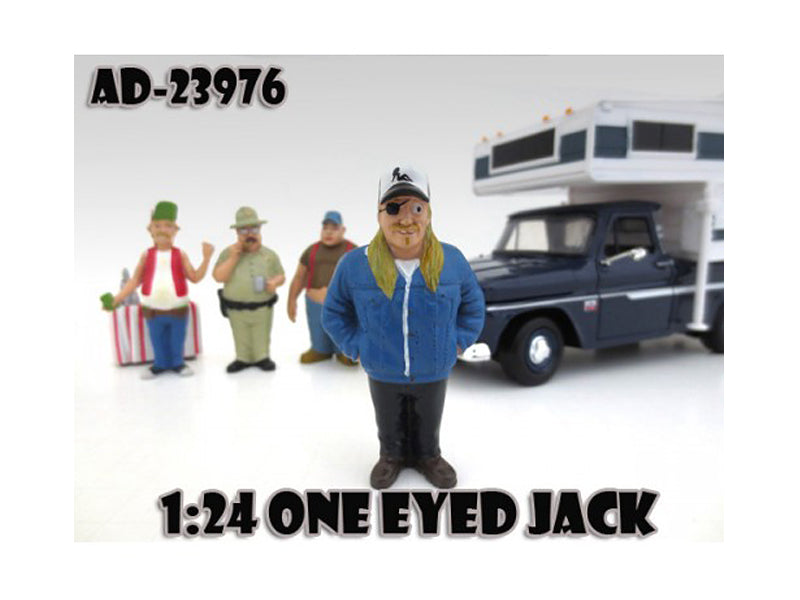 One Eyed Jack "Trailer Park" Figure For 1:24 Model Cars by American Diorama — Scale Model Accessories