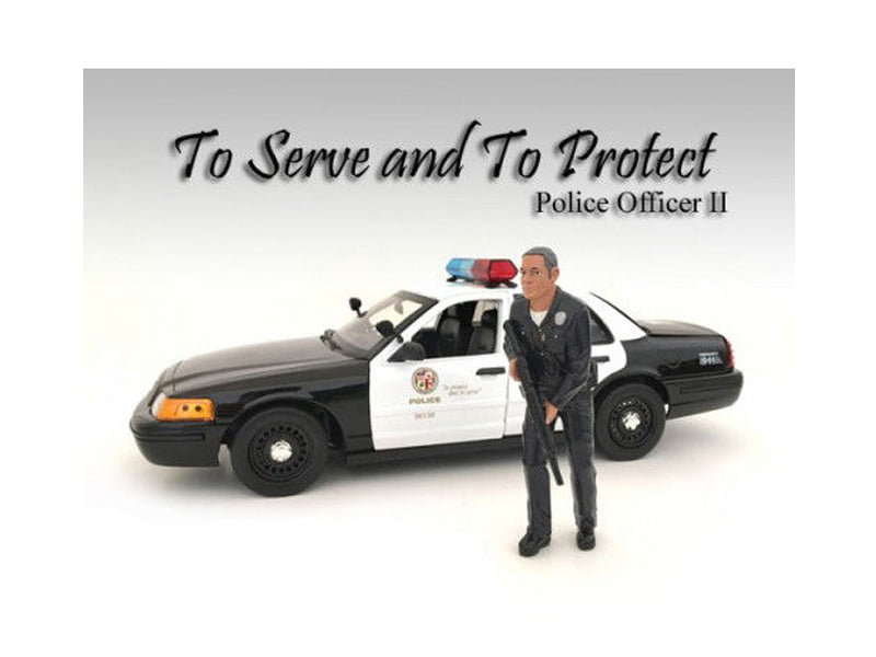 Police Officer II Figure For 1:18 Scale Models by American Diorama — Scale Model Accessories