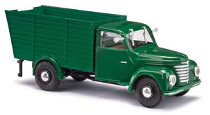 Black Forest® Hobby Supply Co Busch 52099 HO Scale 1954 Framo V901-2 Animal Transport Truck - Assembled -- Gre — HO Scale