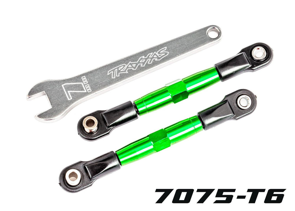 PowerHobby Traxxas 2444G TUBES 67mm Green Aluminum Front Camber Links (2) Drag Slash