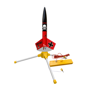ESTES Mini Der Red Max™ Launch Set Rocket-Building Kit, Intermediate Mini Flying-Rocket-Model Kit for Ages 10+