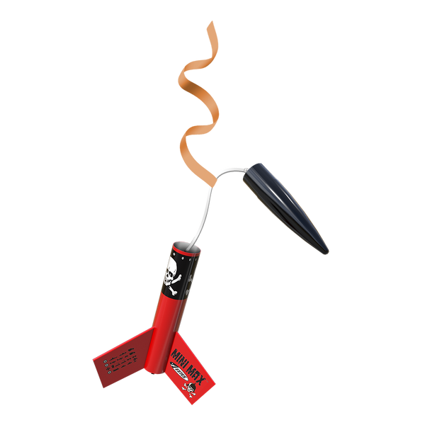 ESTES Mini Der Red Max™ Launch Set Rocket-Building Kit, Intermediate Mini Flying-Rocket-Model Kit for Ages 10+