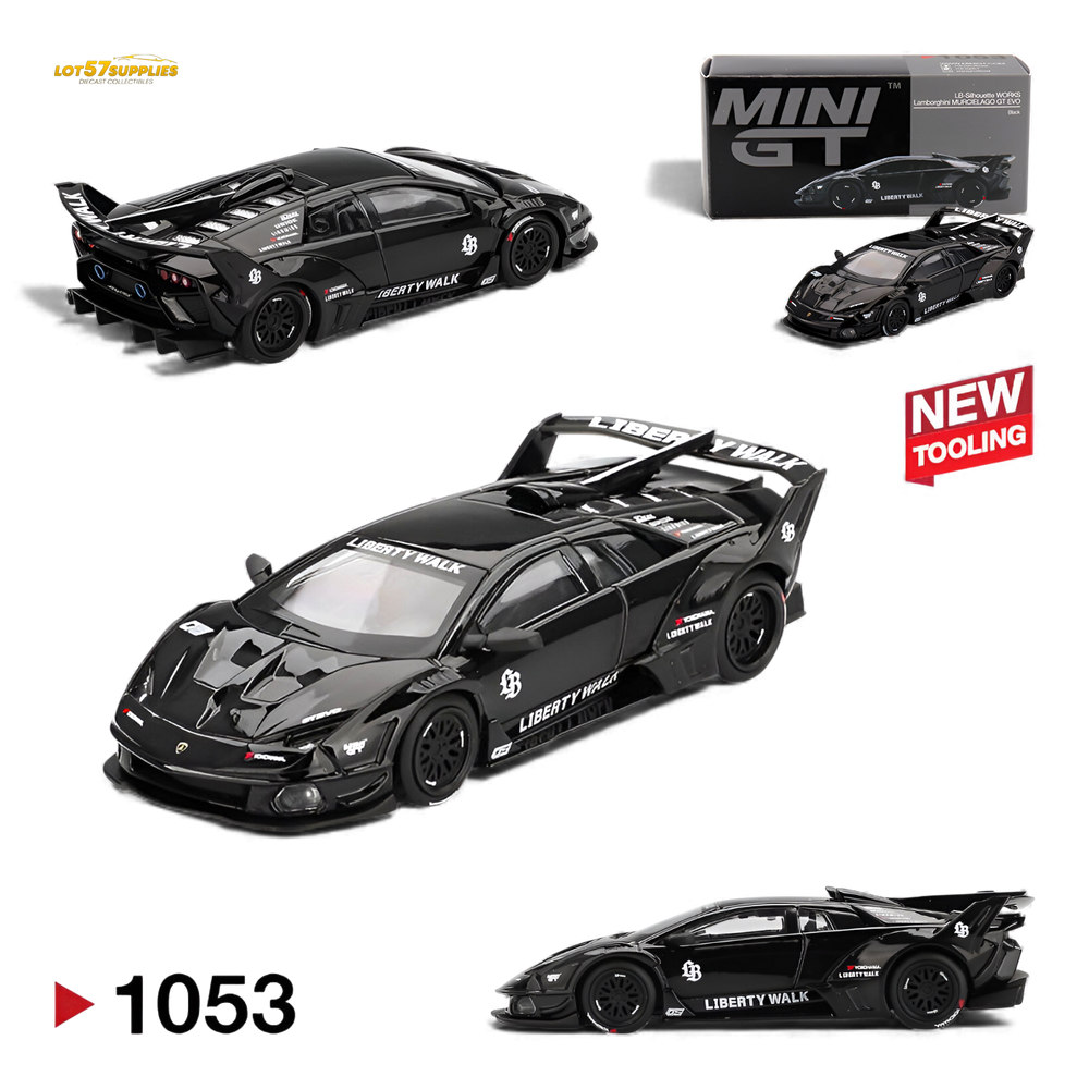 (Pre-Order) Mini GT Lamborghini Murcielago GT Evo Black 1:64