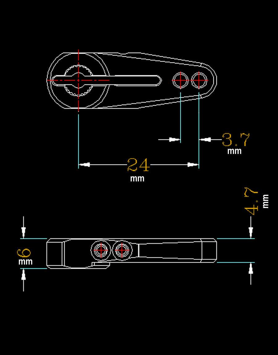 Powerhobby 25T Aluminum Clamping Servo Horn Blue