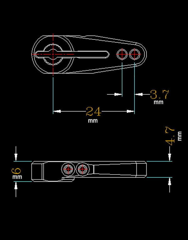 Powerhobby 25T Aluminum Clamping Servo Horn Blue