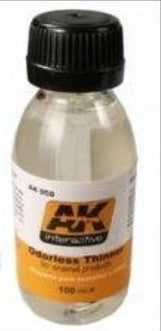 Black Forest® Hobby Supply Co AK Interactive 50 Odorless Enamel Thinner 100ml Bottle — Glues, Paints, Tools > AK Interactive