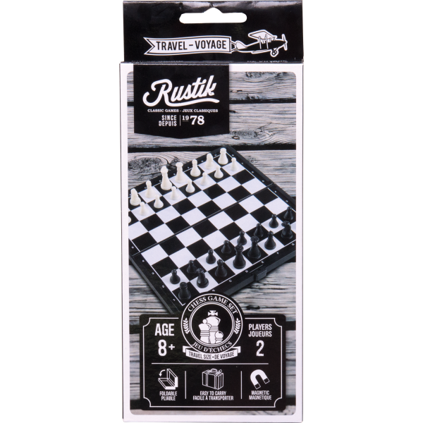 Little Shop of Magic Travel Games: Rustik Foldable Magnetic Chess — Board Game
