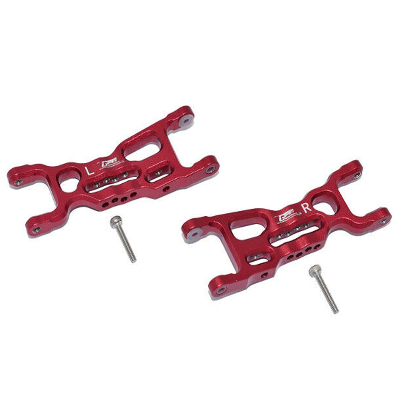 GPM LM055-R 1/18 Mini-T 2.0 2WD Stadium Truck Aluminum Front Lower Arms Red