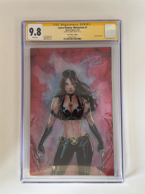[Signed by Sabine Rich] Laura Kinney: Wolverine #1 CGC 9.8 Yellow Label Sabine Rich Exclusive Virgin Var