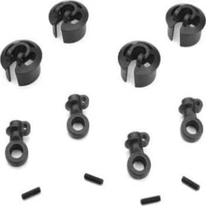 Tekno RC TKR6140B Locking Shock Rod End and Spring Perch Set 16mm