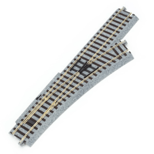 Kato 2-841 HO #4 Manual Right Turnout with 490mm (19 1/4") Radius Curve UniTrack