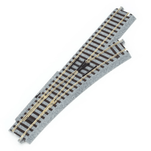 Kato 2-841 HO #4 Manual Right Turnout with 490mm (19 1/4") Radius Curve UniTrack