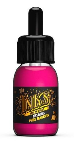 Black Forest® Hobby Supply Co AK Interactive 16003 Inks: Pure Magenta Acrylic 30ml Bottle — Paints, Tools, Supplies > AK