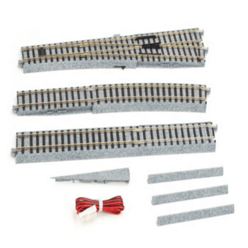 Kato 2-861 HO Scale #6 Powered Right Turnout with Radius Curve UniTrack