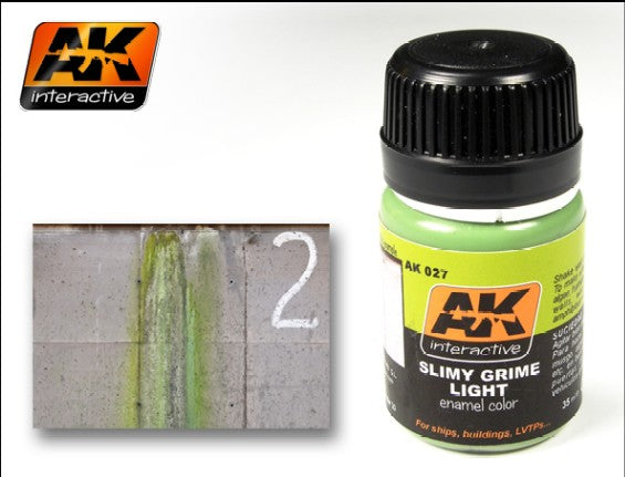 Black Forest® Hobby Supply Co AK Interactive 27 Slimy Grime Light Enamel Paint 35ml Bottle — Glues, Paints, Tools > AK