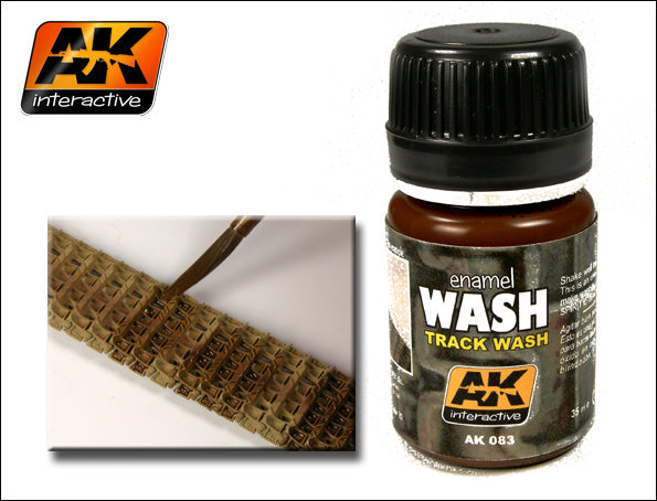 Black Forest® Hobby Supply Co AK Interactive 83 Track Wash Enamel Paint 35ml Bottle — Glues, Paints, Tools > AK Interactive