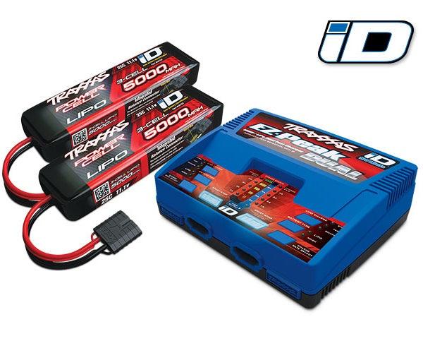 Traxxas 2990 11.1V 3S Battery (2) / EZ-Peak 100W Dual Charger Completer Pack