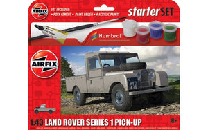 Airfix 55012 1/43 Land Rover Series 1 Pickup Truck Small Starter Set w/paint & g