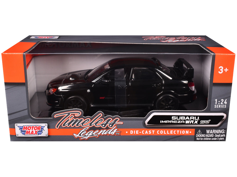 Subaru Impreza WRX STi Black 1/24 Diecast Model Car by Motormax — physical