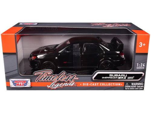 Subaru Impreza WRX STi Black 1/24 Diecast Model Car by Motormax — physical