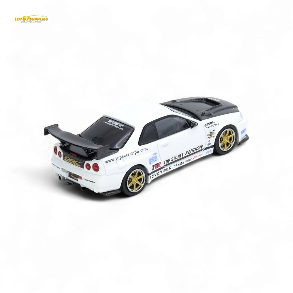 (Pre-Order) Inno64 Top Secret R34 GT-R White 1:64