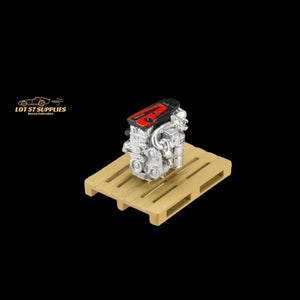 Hobby Japan 2017 Honda Civic Type R FK8 Flame Red With Engine Model Display 1:64 HJ641055AR