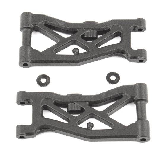 Assoicated 92297 RC10B74.1 Factory Front Suspension Arms Carbon Fiber