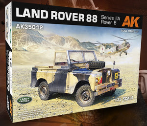 Black Forest® Hobby Supply Co AK Interactive 35012 1/35 Land Rover 88 Series IIA Rover 8 Vehicle (Plastic Kit) — Paints,