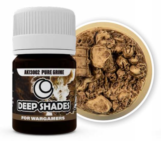 Black Forest® Hobby Supply Co AK Interactive 13002 Deep Shades for Wargamers: Pure Grime Acrylic 30ml Bottle — Paints,