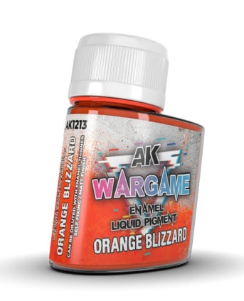 Black Forest® Hobby Supply Co AK Interactive 1213 Wargame: Orange Blizzard Liquid Pigment Enamel 35ml Bottle — Paints,