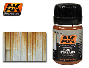 Black Forest® Hobby Supply Co AK Interactive 13 Rust Streaks Enamel Paint 35ml Bottle — Glues, Paints, Tools > AK Interactive