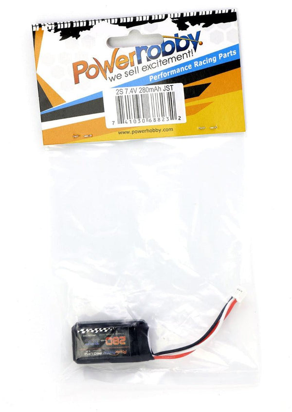 Powerhobby 2S 280mah 30c Lipo Battery w PH Connector / Plug