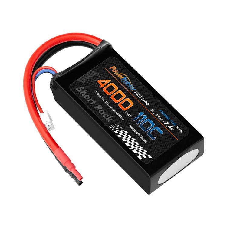 Powerhobby 2S 7.4V 4000mah 110C-220C Short Drag Racing Lipo Battery