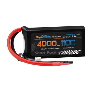 Powerhobby 2S 7.4V 4000mah 110C-220C Short Drag Racing Lipo Battery