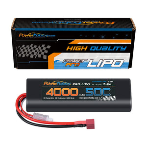 Powerhobby 2S 4000mah 50c ROUND Lipo Battery w Deans Plug ( Starter Box)