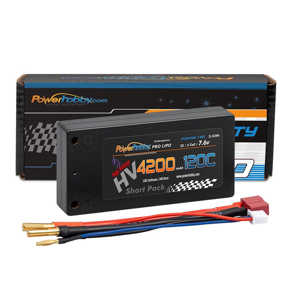 Powerhobby 2S 7.6V HV + Graphene 4200mah 120c Shorty Lipo Battery