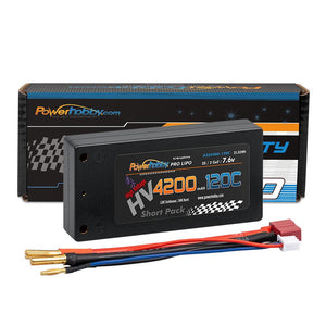Powerhobby 2S 7.6V HV + Graphene 4200mah 120c Shorty Lipo Battery