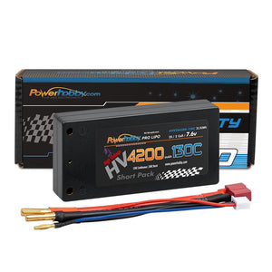 Powerhobby 2S 7.6V 4200mah 130C HV + Graphene Shorty Lipo Battery Shorty
