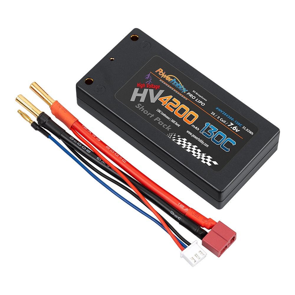 Powerhobby 2S 7.6V 4200mah 130C HV + Graphene Shorty Lipo Battery Shorty