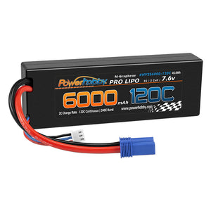 Powerhobby 2S 7.6V HV + Graphene 6000MAh 120c Lipo Battery w EC5 Plug