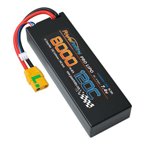 Powerhobby 2S 7.4V 8000MAH 120C Graphene + Lipo Battery XT90 Hard Case
