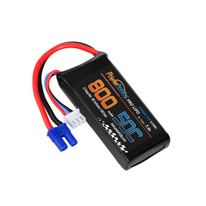Powerhobby 2s 7.4v 800mah 50c Lipo Battery w ec2 Plug Losi Mini-B / Mini-T 2.0