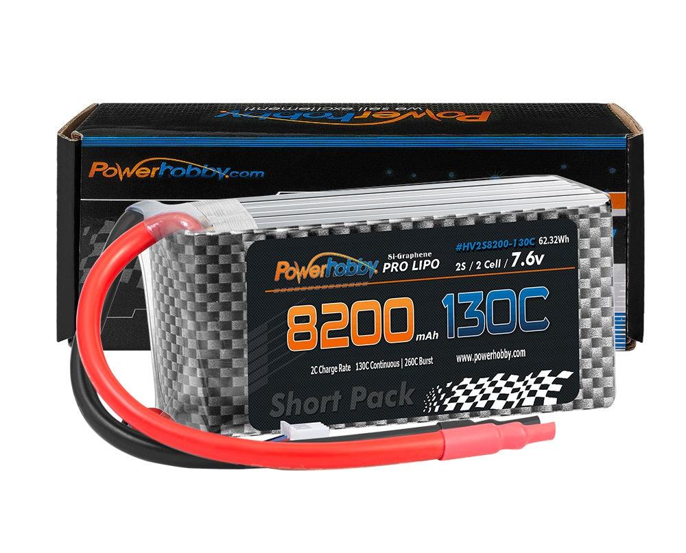 Powerhobby 2S 7.6V GRAPHENE + HV 8200mah 130C Short Drag Racing Lipo Battery