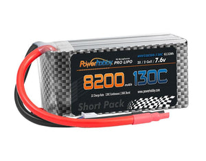 Powerhobby 2S 7.6V GRAPHENE + HV 8200mah 130C Short Drag Racing Lipo Battery