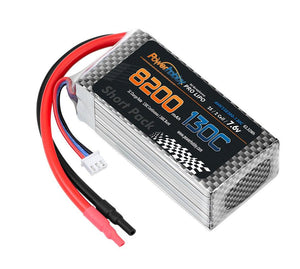 Powerhobby 2S 7.6V GRAPHENE + HV 8200mah 130C Short Drag Racing Lipo Battery