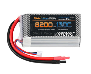 Powerhobby 2S 7.6V GRAPHENE + HV 8200mah 130C Short Drag Racing Lipo Battery