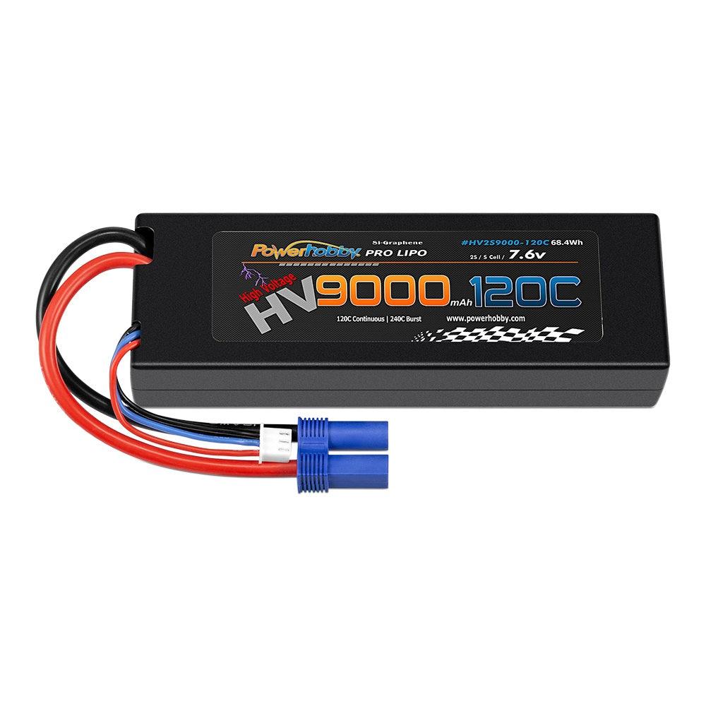 Powerhobby 2S 7.6V HV + Graphene 9000MAh 120c Lipo Battery w EC5 Plug