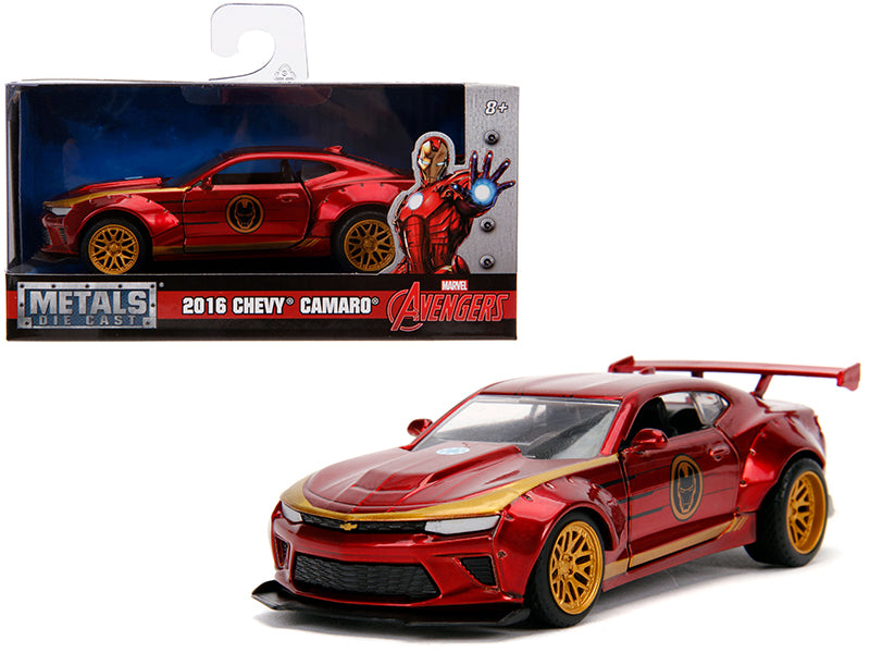 2016 Chevrolet Camaro "Iron Man" Theme "Marvel" Series 1/32 Diecast Model Car by Jada — physical