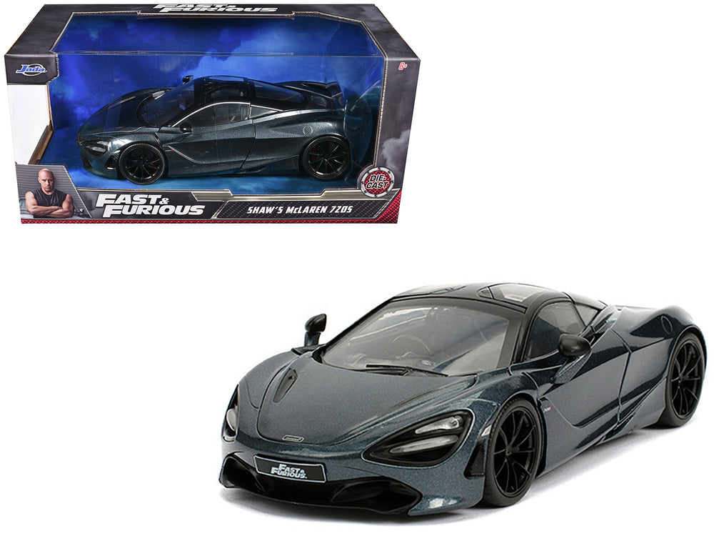 Shaw's McLaren 720S RHD (Right Hand Drive) Metallic Gray "Fast & Furious Presents: Hobbs & Shaw" (2019) Movie 1/24 Diecast