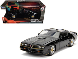 Tego���s 1977 Pontiac Firebird Black "Fast & Furious" Movie 1/24 Diecast Model Car by Jada